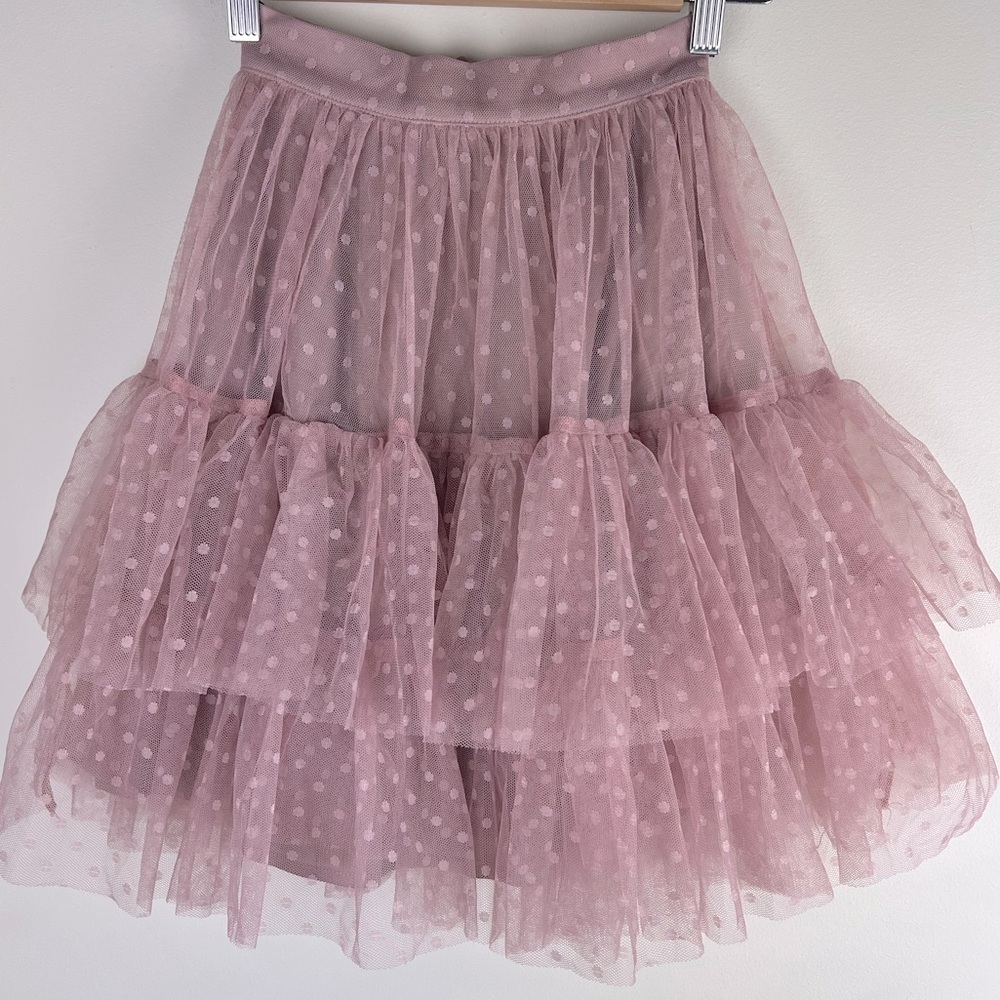 Joyfolie | Cowgirl Fairy Photo Shoot Tulle Ava Skirt Mauve Polka Dot | 3